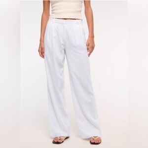 Abercrombie & Fitch White Wide Leg Pants
